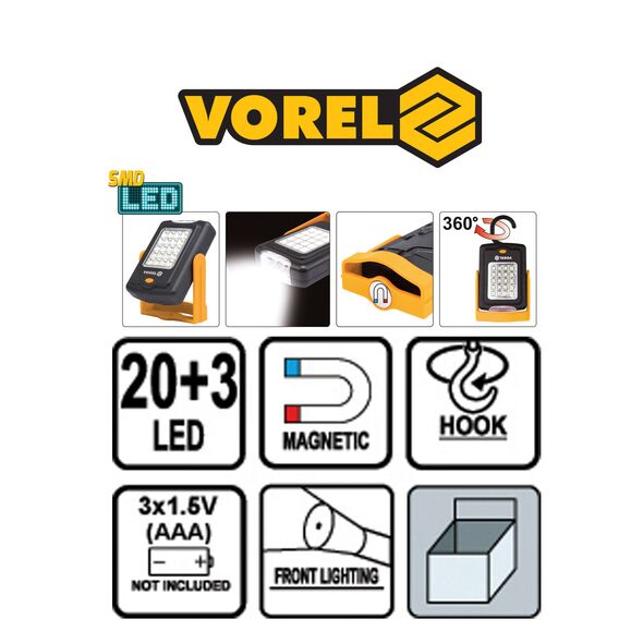 VOREL ΦΑΚΟΣ LED  20+3 VOREL 82730 21182730 ΤΕΜΑΧΙΟ εως 12 άτοκες δόσεις