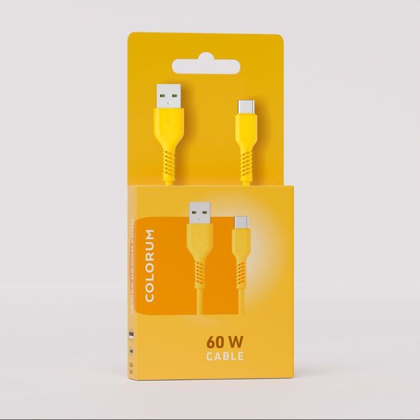 COLORUM cable USB-A - USB-C 1,8m 3A CK60-AC-05 xYellow 5907457718548