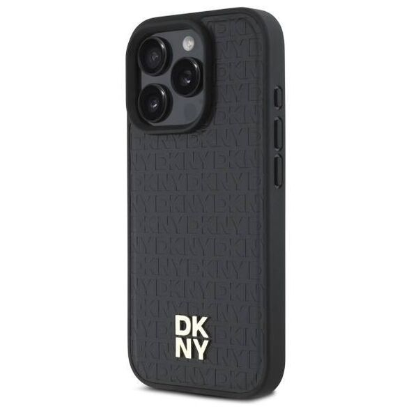 Original Case IPHONE 16 PRO MAX DKNY Repeat Pattern Stack Logo (DKHMP16XPSHRPSK) black 3666339333652