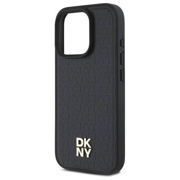 Original Case IPHONE 16 PRO MAX DKNY Repeat Pattern Stack Logo (DKHMP16XPSHRPSK) black 3666339333652