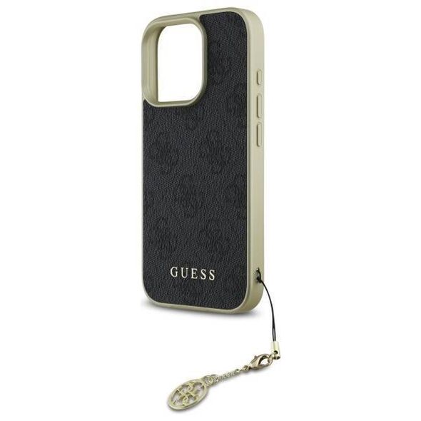 Original Case IPHONE 16 PRO Guess Hardcase 4G Charms Collection (GUHCP16LGF4GGR) black 3666339345983