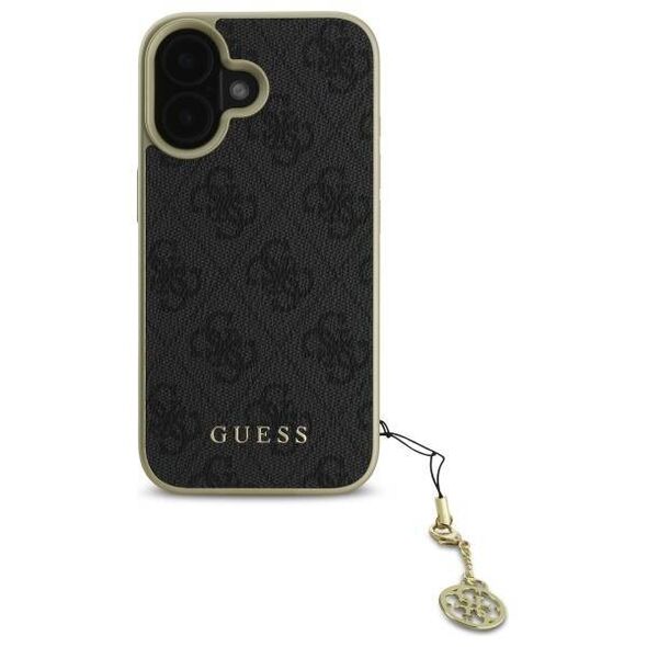 Original Case IPHONE 16 Guess Hardcase 4G Charms Collection (GUHCP16SGF4GGR) black 3666339345969