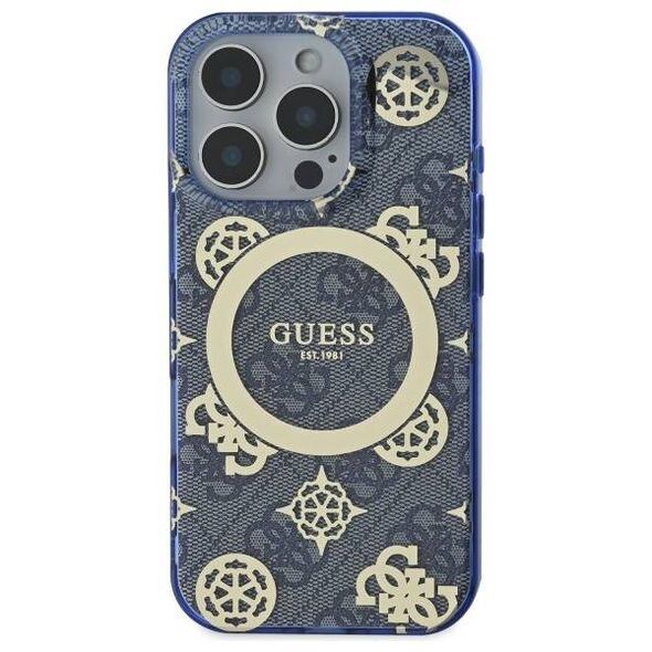 Original Case IPHONE 16 PRO MAX Guess Hardcase IML Peony On 4G Background MagSafe (GUHMP16XH4PYEEB) blue 3666339300234