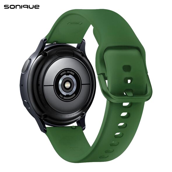 Λουράκι Σιλικόνης Universal Soft Band Sonique 20mm για Samsung, Huawei, Amazfit, Xiaomi, Honor Χακί 5201101869861