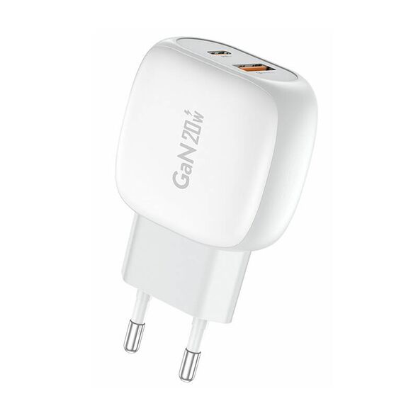 Foneng Charger Foneng EU41 USB-C+ USB-A 20W + kabel USB-C-USB-C (white) 070070  EU41 Type-C to Type- έως και 12 άτοκες δόσεις 6970462519737