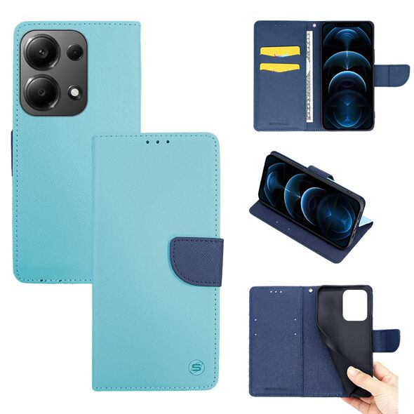 Θήκη Πορτοφόλι Sonique Trend Wallet Xiaomi Redmi Note 13 Pro 4G / Poco M6 Pro 4G Σιέλ / Σκούρο Μπλε 5210312067416