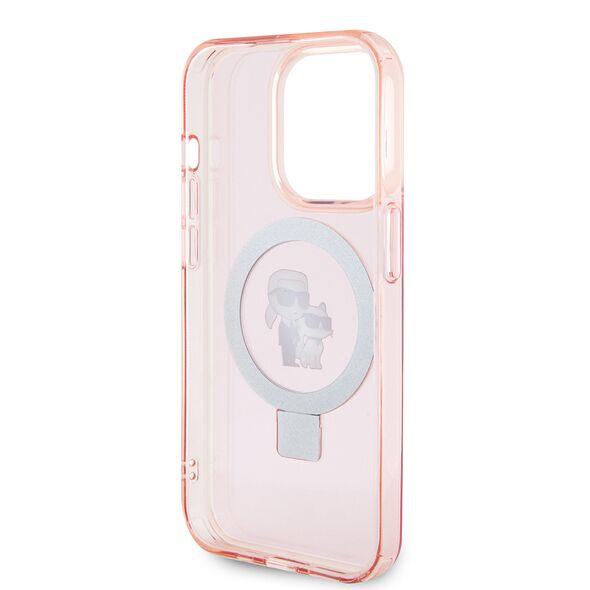 Karl Lagerfeld Case for iPhone 15 Pro Max - Karl Lagerfeld Hardcase Ring Stand Magsafe (KLHMP15XHHMMRSKCP) - Pink Karl&Choupettte 3666339169022 έως 12 άτοκες Δόσεις