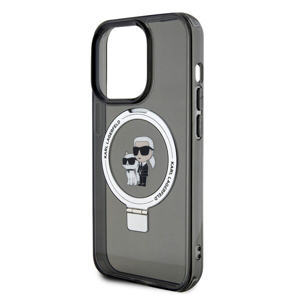 Karl Lagerfeld Case for iPhone 15 Pro Max - Karl Lagerfeld Hardcase Ring Stand Magsafe (KLHMP15XHHMRSKCK) - Karl&Choupettte 3666339169145 έως 12 άτοκες Δόσεις