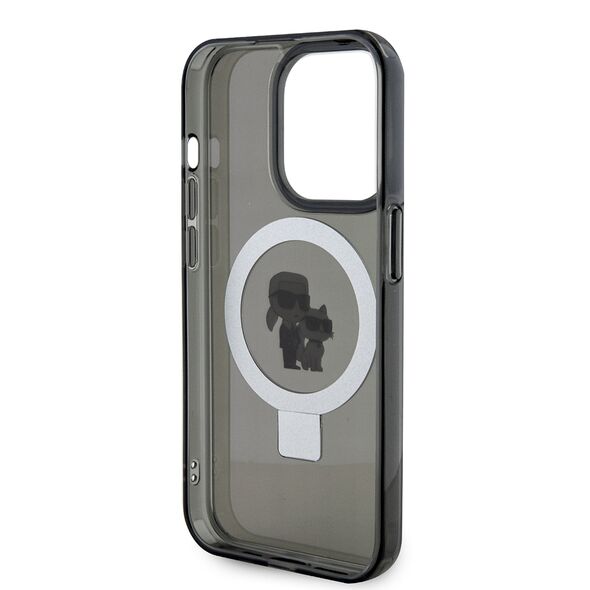 Karl Lagerfeld Case for iPhone 15 Pro Max - Karl Lagerfeld Hardcase Ring Stand Magsafe (KLHMP15XHHMRSKCK) - Karl&Choupettte 3666339169145 έως 12 άτοκες Δόσεις