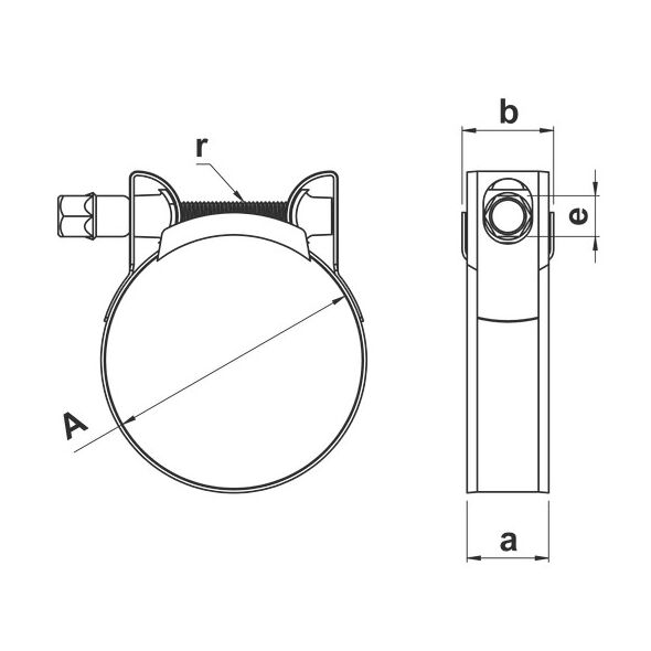 Σφιγκτήρας Βαρέως Τύπου ASFA-L INOX W4 20-32