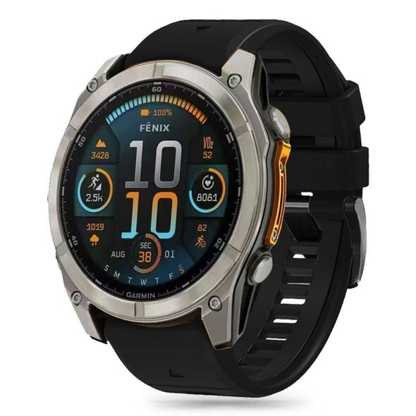 Strap for GARMIN FENIX 5 / 6 / 6 PRO / 7 / 8 / E (47MM) Tech-Protect Silicone black 5906302377084