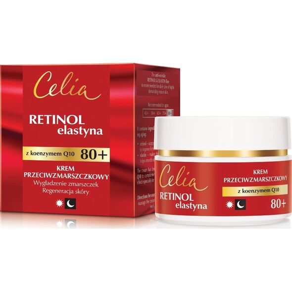 Celia Retinol Elastyna Krem przeciwzmarszczkowy z koenzymem Q10 80+ 50 ml