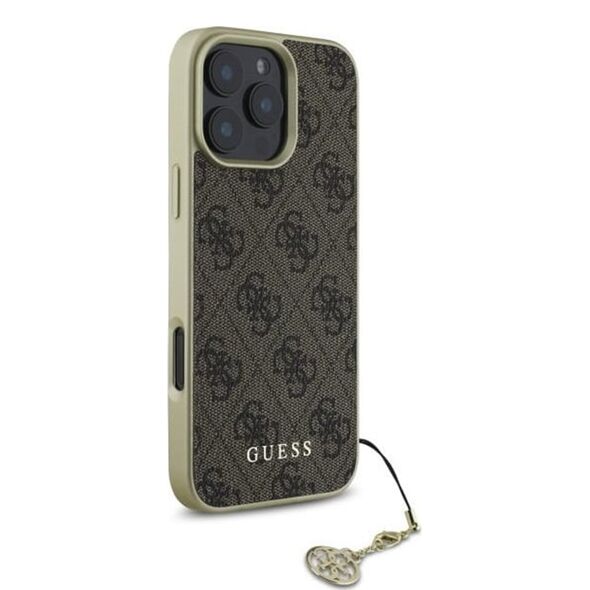 Guess Case for iPhone 16 Pro Max - Guess Hardcase 4G Charms Collection (GUHCP16XGF4GBR) - Brown 3666339345952 έως 12 άτοκες Δόσεις