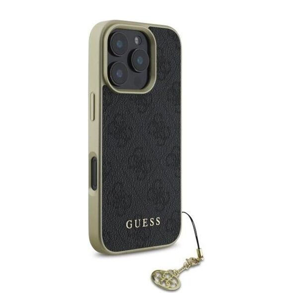 Guess Case for iPhone 16 Pro Max - Guess Hardcase 4G Charms Collection (GUHCP16XGF4GGR) - Black 3666339345990 έως 12 άτοκες Δόσεις