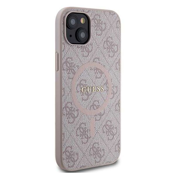 Guess Case for iPhone 14 - Guess 4G Ring Classic Classic Logo MagSafe (GUHMP14SG4GFRP) - Pink 3666339226701 έως 12 άτοκες Δόσεις