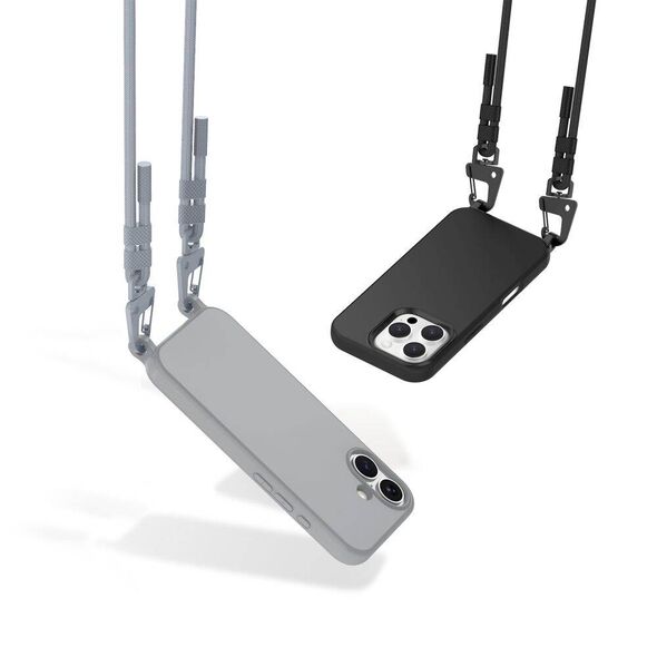 Case IPHONE 15 Tech-Protect Magnecklace MagSafe Crayon Grey 5906302375981