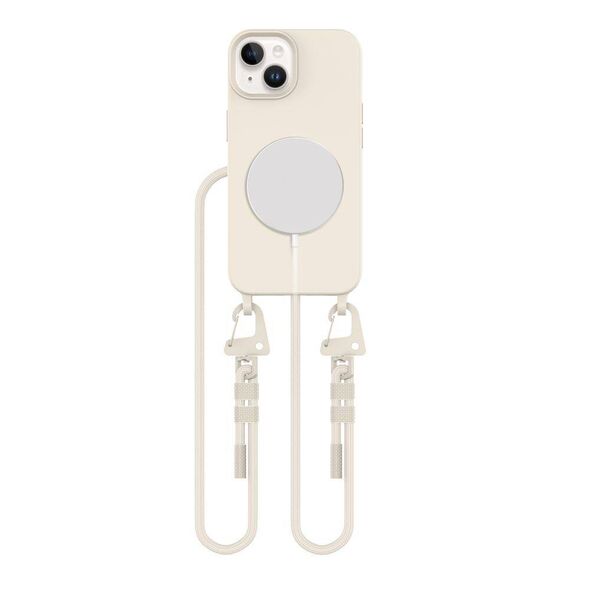 Case IPHONE 14 Tech-Protect Magnecklace MagSafe Cosmic Latte 5906302370498