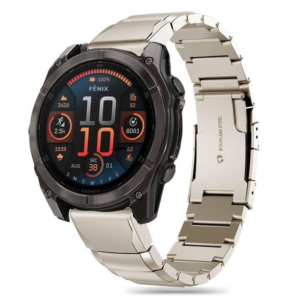 Strap for GARMIN FENIX 5 / 6 / 6 PRO / 7 / 8 / E (47MM) Tech-Protect Steelband Titanium 5906302376957