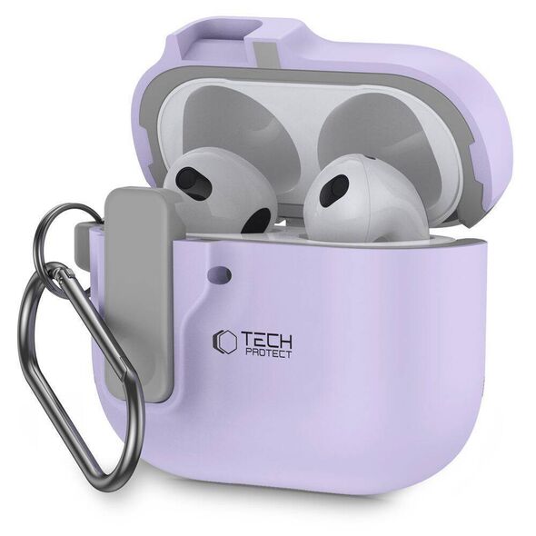 Case APPLE AIRPODS 4 Tech-Protect Slim Hook lavender 5906302371181