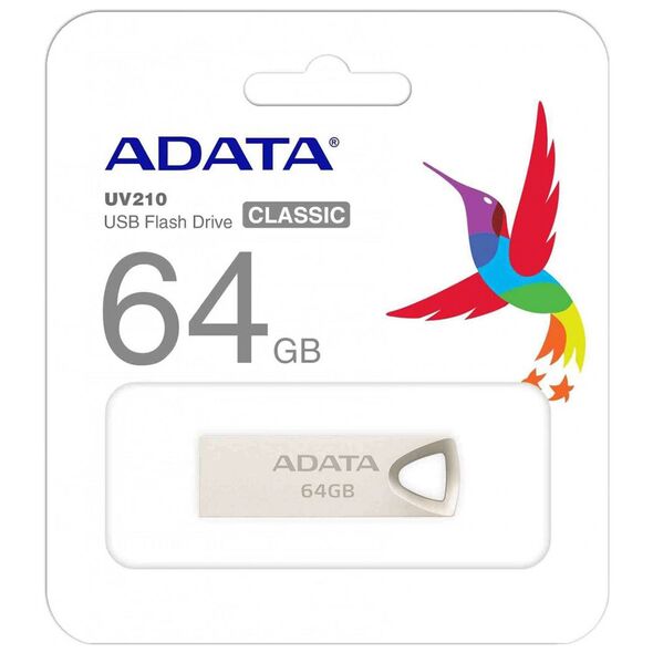 Adata Memory Stick 64GB - Adata (AUV210-64G-RGD) - Silver 4712366965850 έως 12 άτοκες Δόσεις