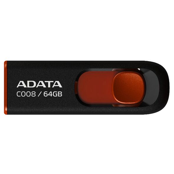 Adata Memory Stick 64GB - Adata (AC008-64G-RKD) - Black / Red 4713435791721 έως 12 άτοκες Δόσεις