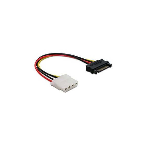 Delock Molex - SATA, 0.15m, Wielokolorowy (60115) 267734 4043619601158