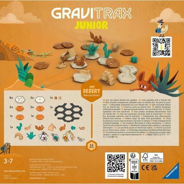 Ravensburger Ravensburger GraviTrax Junior Extension Desert, Toy marble run, 3 yr(s)