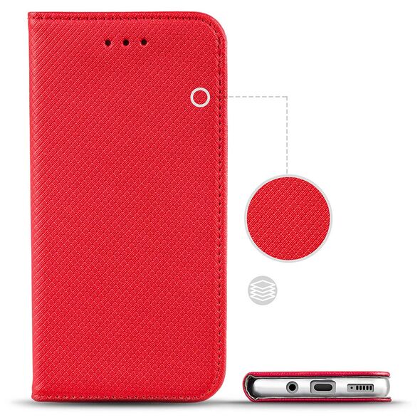 Case SAMSUNG GALAXY A55 5G Flip Magnet red 5903396240539