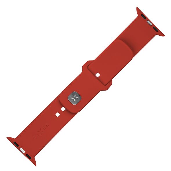 Fixed Strap for Apple Watch 1/2/3/3/4/4/5/5/6/6/7/8/7/8/9/10/10/SE/SE 2 (38/40/41/42mm) - Fixed Silicone Sporty Strap Set - Red 8591680161393 έως 12 άτοκες Δόσεις