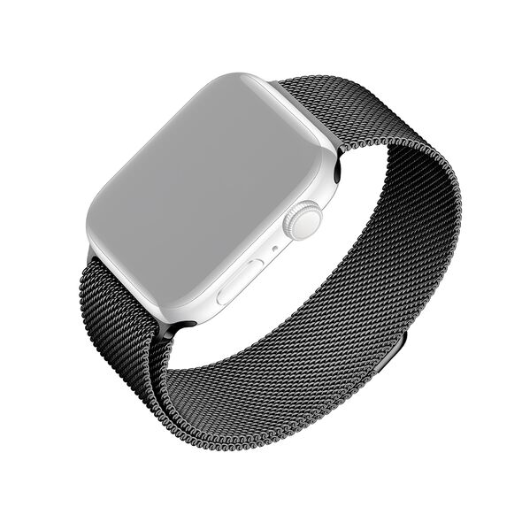 Fixed Strap for Apple Watch 1/2/3/3/4/4/5/5/6/6/7/8/7/8/9/10/10/SE/SE 2 (38/40/41/42mm) - Fixed Mesh Strap - Black 8591680133451 έως 12 άτοκες Δόσεις