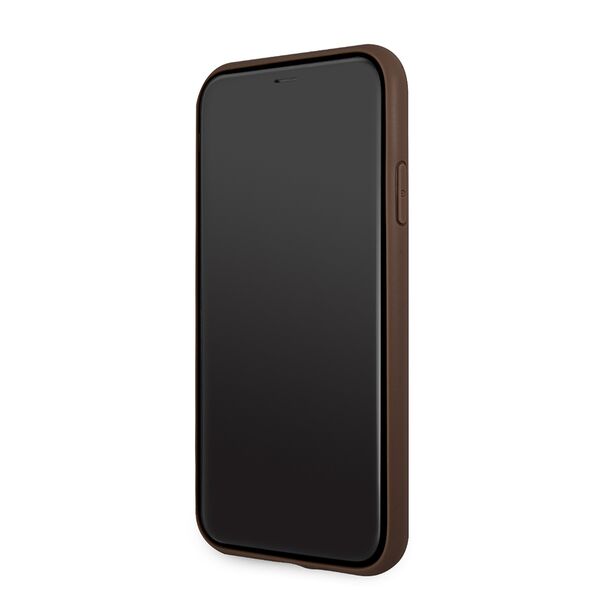 Guess Case for iPhone 11 - Guess Hardcase 4G Big Metal Logo (GUHCN614GMGBR) - Brown 3666339006631 έως 12 άτοκες Δόσεις