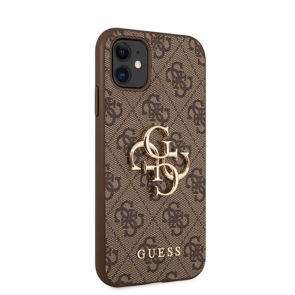 Guess Case for iPhone 11 - Guess Hardcase 4G Big Metal Logo (GUHCN614GMGBR) - Brown 3666339006631 έως 12 άτοκες Δόσεις