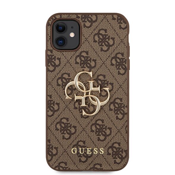 Guess Case for iPhone 11 - Guess Hardcase 4G Big Metal Logo (GUHCN614GMGBR) - Brown 3666339006631 έως 12 άτοκες Δόσεις