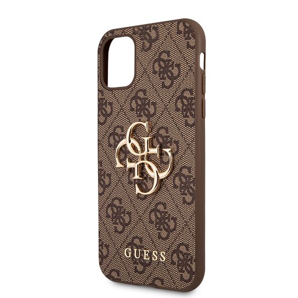 Guess Case for iPhone 11 - Guess Hardcase 4G Big Metal Logo (GUHCN614GMGBR) - Brown 3666339006631 έως 12 άτοκες Δόσεις