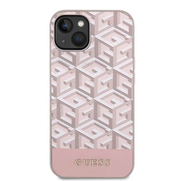 Guess Case for iPhone 14 - Guess GCube GCube Stripes MagSafe (GUHMP14SHGCFSEP) - Pink 3666339112509 έως 12 άτοκες Δόσεις