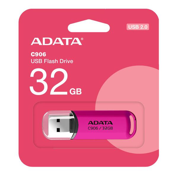 Adata Memory Stick 32GB, USB 2.0 - Adata (AC906-32G-RPP) - Pink 4711085945099 έως 12 άτοκες Δόσεις