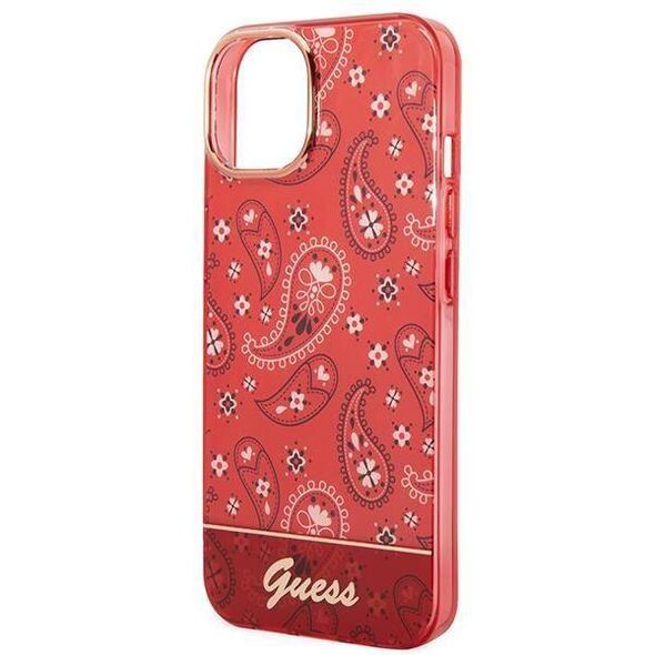 Original Case IPHONE 14 Guess Hardcase Bandana Paisley red 3666339064044