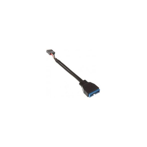 Akasa USB 19 pin - USB 9 pin, 0,1m, μαύρο (AKCBUB1910BK) 568237 4710614533639