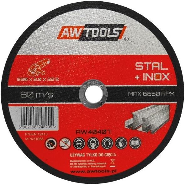 AWTools Tarcza do metalu 115 x 22,2 x 1,0mm (AW40400) 4685557 5902198748137