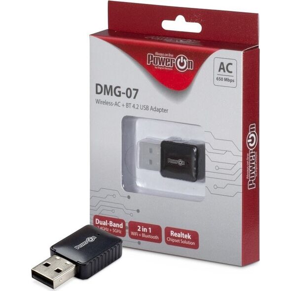 Adapter bluetooth Inter-Tech Inter-Tech DMG-07 Wi-Fi 5 (650Mbps) - 88888146 9805786 4260455645133