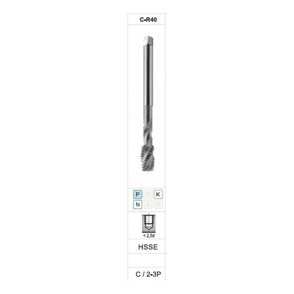 Fanar GWINTOWNIK M24x1,5 DIN-374C R40 (6H) HSSE 800