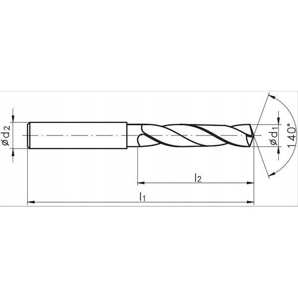 Wiertło Fanar WIERTLO WEGLIK FI  6,80  53/91MM  5xD HA8 VHM AT X-DRILL DIN 6537