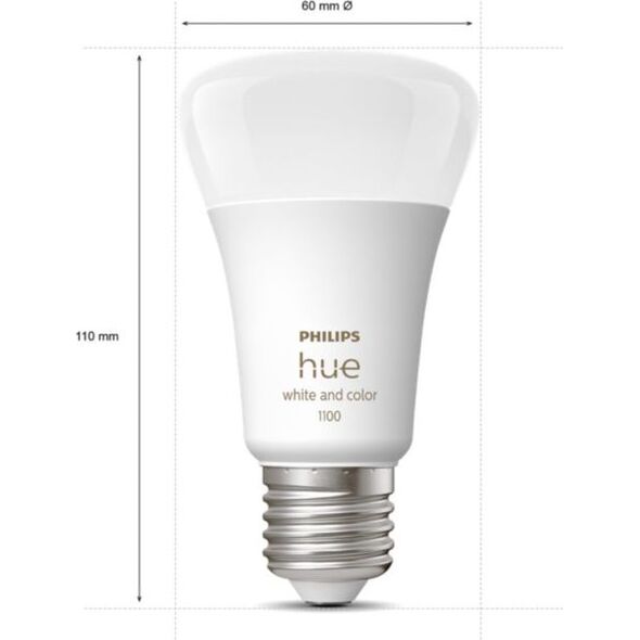 Philips Hue Żarówka White and Colour Ambiance E27 A60 9W 1100lm (929002468801)