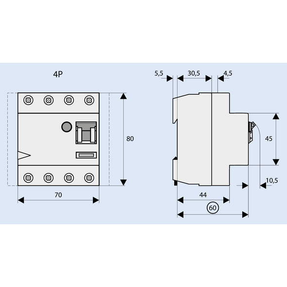 Eaton Wyłącznik różnicowoprądowy PFIM-100/4/003 4P 100A 0,03A typ AC - 102823 3110490 4015081026685