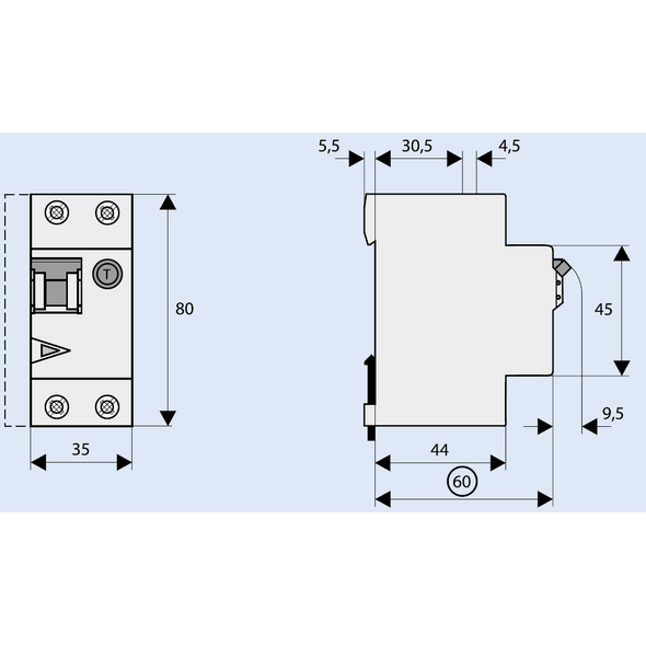 Eaton Wyłącznik różnicowo-nadprądowy PKNM-25/1N/B/003-DE 2P 25A B 0,03A typ AC - 236265 3110548 4015082362652