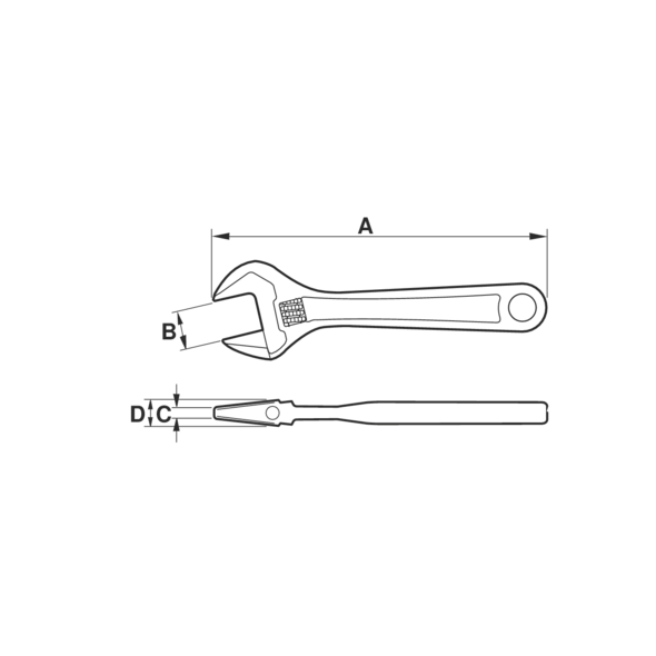 Bahco Klucz nastawny typu szwed 170mm gumowa rękojeść (9029) 3187755 7314153010612