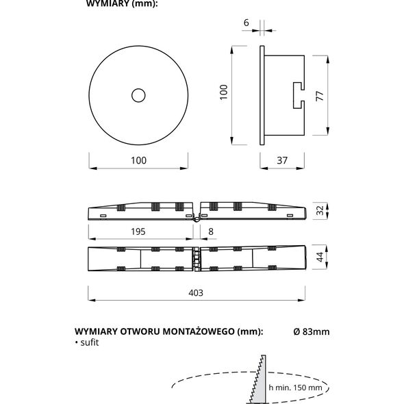 AWEX Oprawa awaryjna AXP IP65/20 ECO LED 3W 330lm (opt. universal) 1h jednozadaniowa AT biała AXPU/3W/ESE/AT/WH - AXPU/3W/ESE/AT/WH 3375195 5902448925585