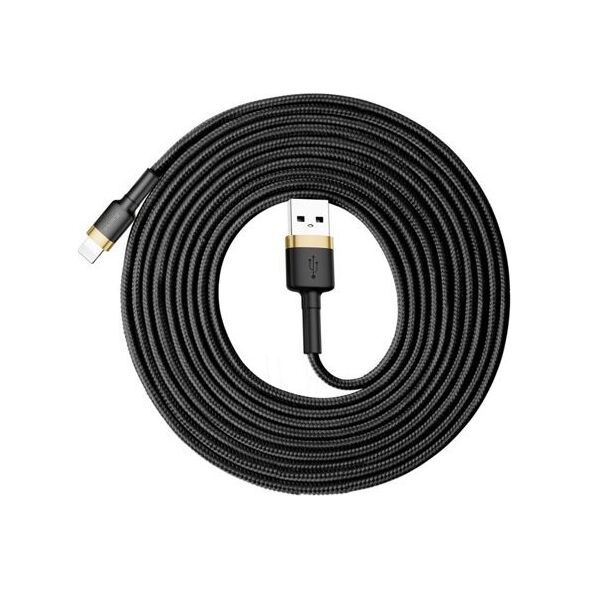 Kabel USB Baseus USB-A - Lightning 3 m Czarno-złoty (CALKLF-RV1) 6174341 6953156296329