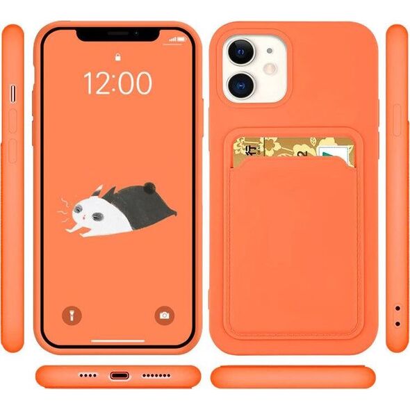 Hurtel Card Case silikonowe etui portfel z kieszonką na kartę dokumenty do Samsung Galaxy S21+ 5G (S21 Plus 5G) biały 9599229 9145576229071