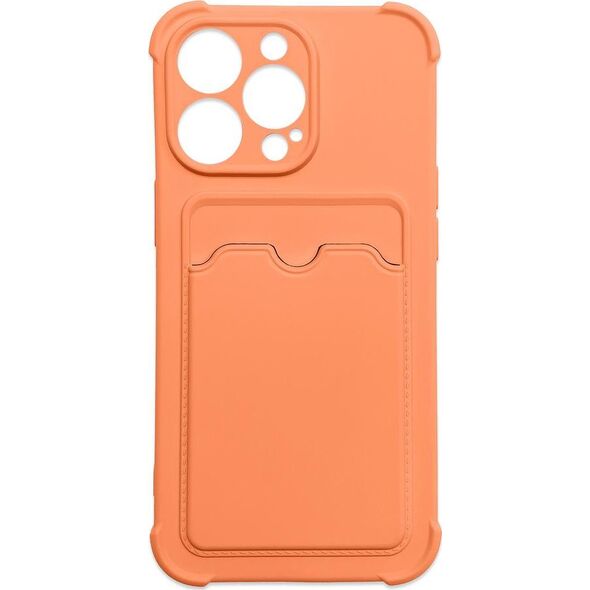 Hurtel Card Armor Case etui pokrowiec do iPhone 13 portfel na kartę silikonowe pancerne etui Air Bag pomarańczowy 9652011 9145576234488